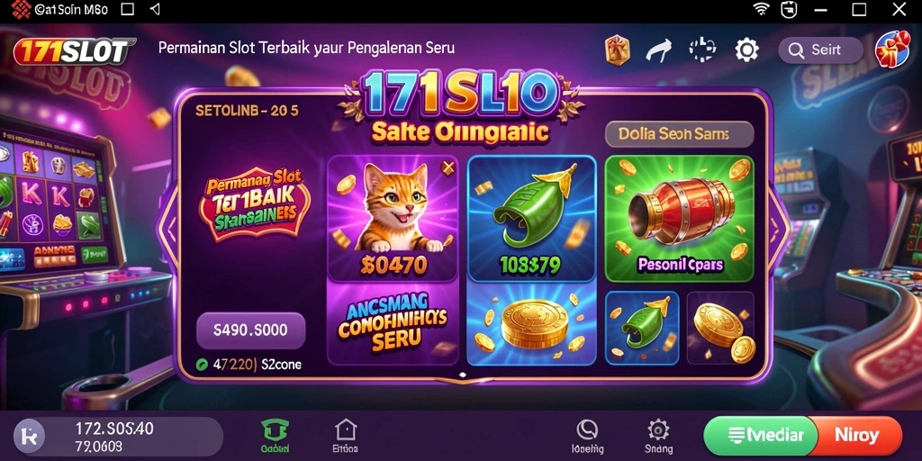 Tampilan gameplay slot yang menampilkan beragam tema dan fitur menarik.