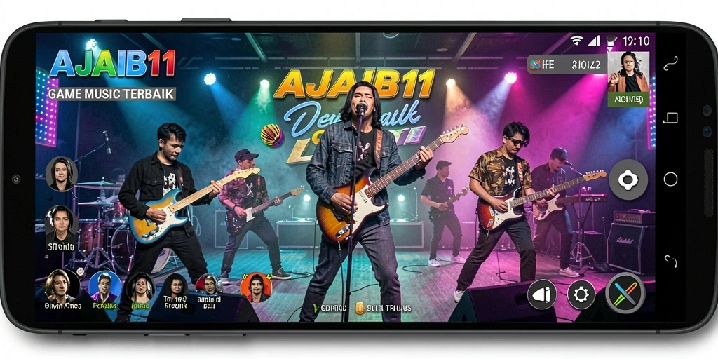 Gameplay AJAIB11 yang menarik dengan berbagai pilihan lagu.