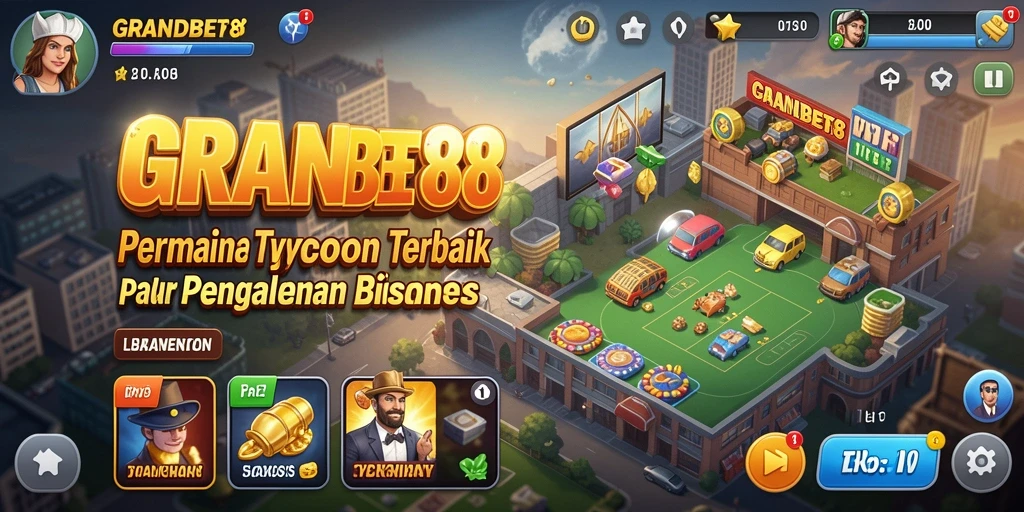 Screenshot gameplay yang menggambarkan pengalaman bisnis di GRANDBET88.