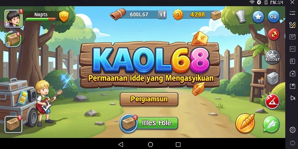Tangkapan layar KAOL68 menampilkan gameplay santai yang menarik.