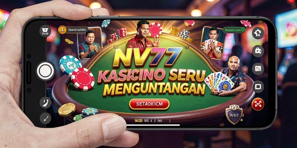 Gameplay seru NV77 yang menggambarkan keseruan bermain Kasino.