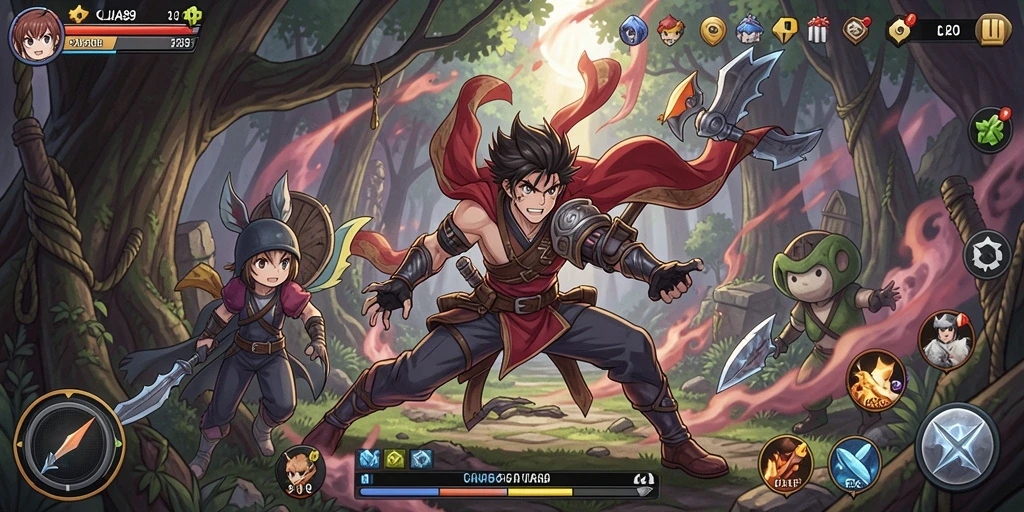 Tampilan gameplay yang dinamis dan penuh aksi dari OJA89.