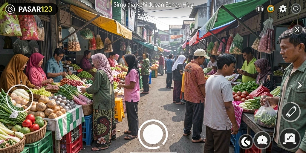Tampilan gameplay PASAR123 yang menawan dan penuh interaksi.