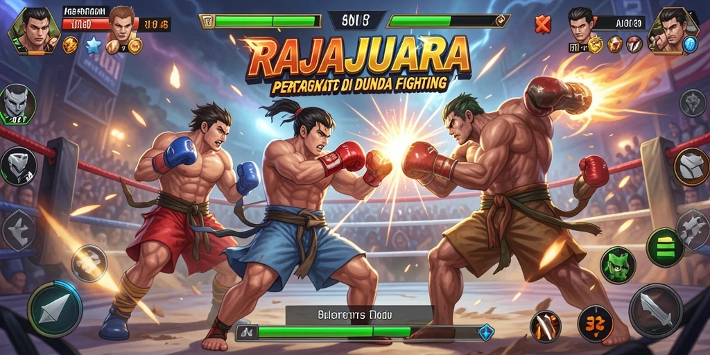 Screenshot gameplay RAJAJUARA menampilkan aksi pertarungan yang seru dan grafis yang menakjubkan.